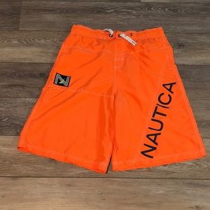 Vintage Neon Nautica Swim trunks Orange Men's Size